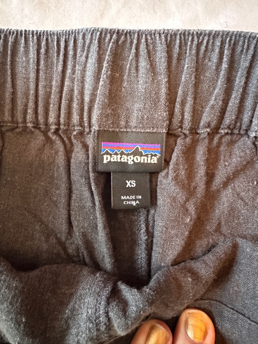 Patagonia Garden Island Hemp wWomen’s Wide-Leg Flowing Pants - Charcoal Grey - Picture 5 of 6
